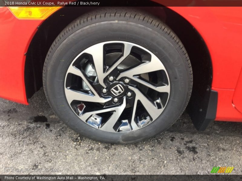 Rallye Red / Black/Ivory 2018 Honda Civic LX Coupe