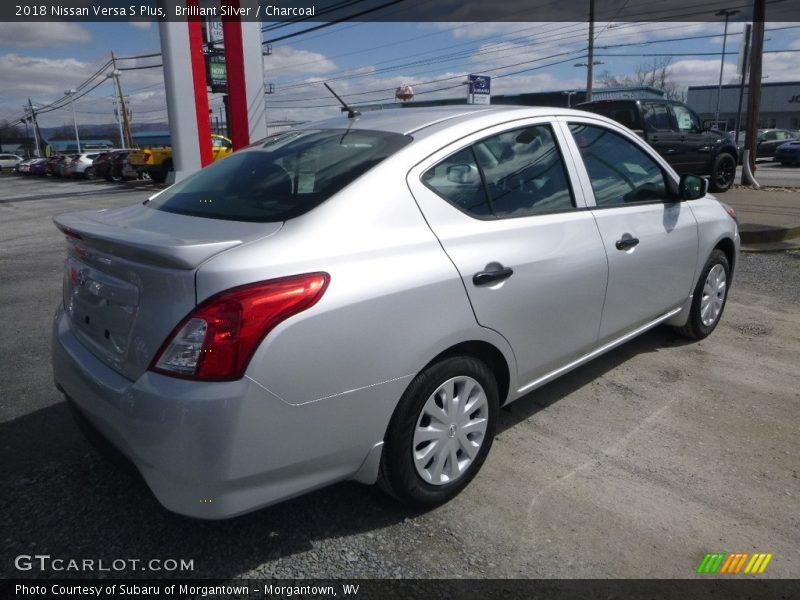 Brilliant Silver / Charcoal 2018 Nissan Versa S Plus