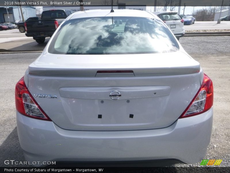 Brilliant Silver / Charcoal 2018 Nissan Versa S Plus