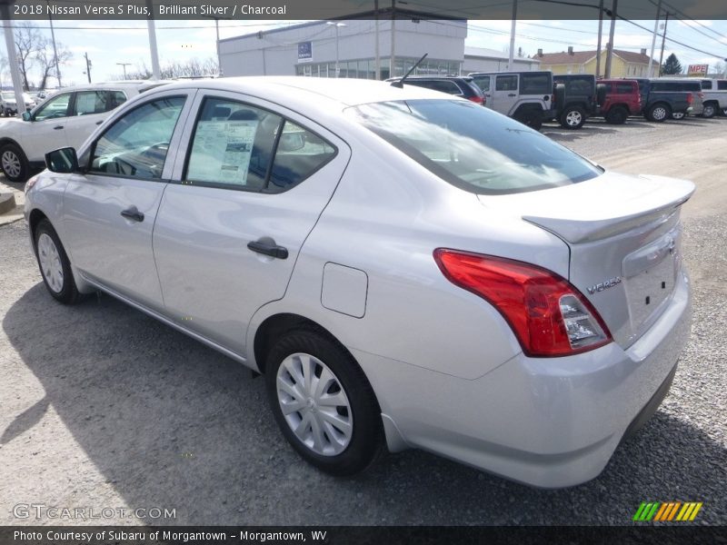Brilliant Silver / Charcoal 2018 Nissan Versa S Plus