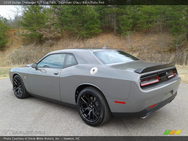 Destroyer Gray / Black/Ruby Red 2018 Dodge Challenger R/T Scat Pack