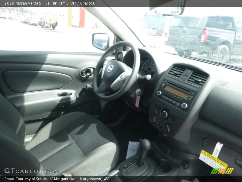 Brilliant Silver / Charcoal 2018 Nissan Versa S Plus