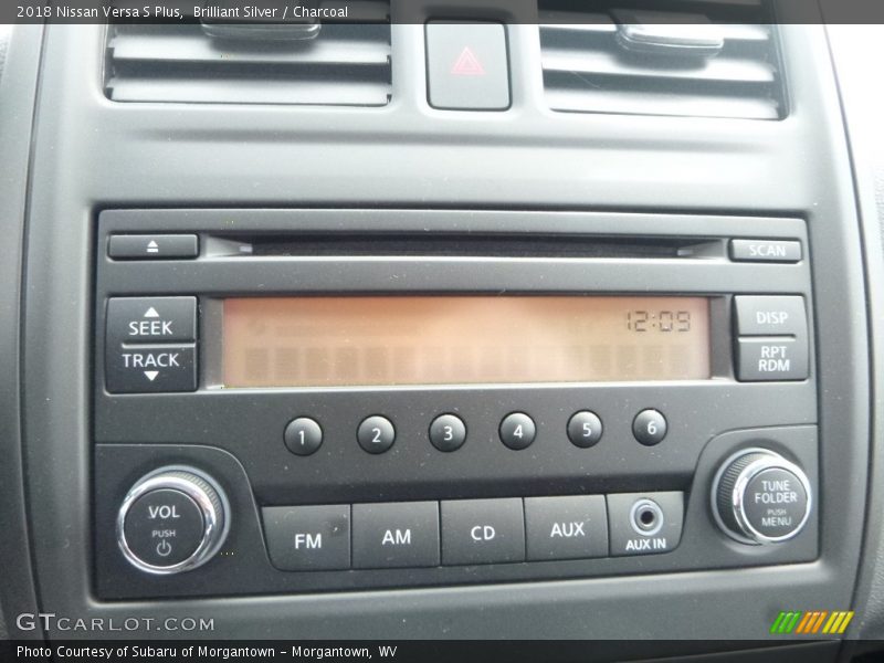 Brilliant Silver / Charcoal 2018 Nissan Versa S Plus