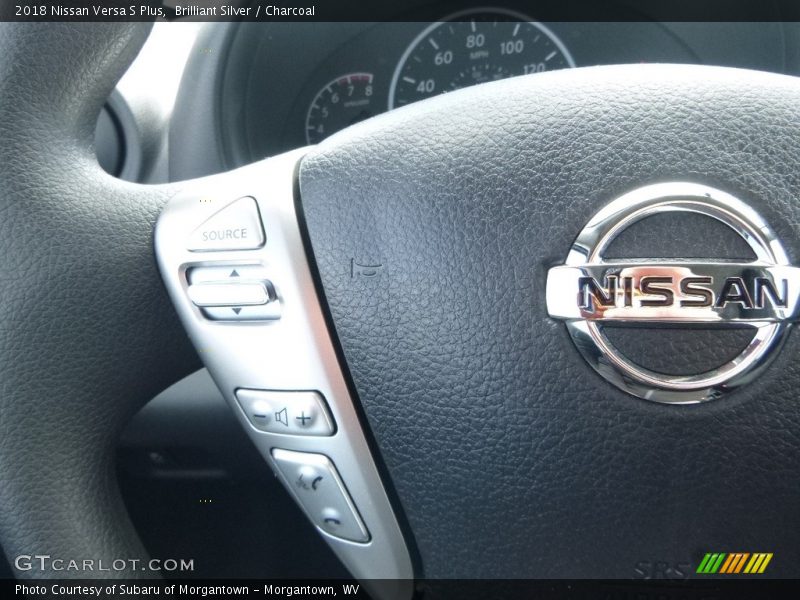 Brilliant Silver / Charcoal 2018 Nissan Versa S Plus