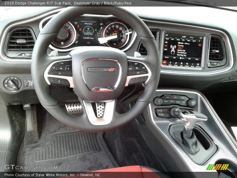 Destroyer Gray / Black/Ruby Red 2018 Dodge Challenger R/T Scat Pack