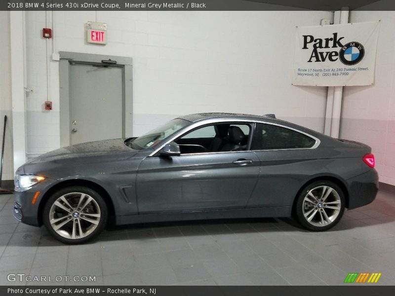 Mineral Grey Metallic / Black 2018 BMW 4 Series 430i xDrive Coupe