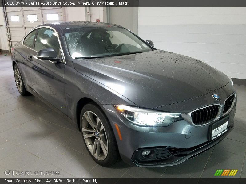 Mineral Grey Metallic / Black 2018 BMW 4 Series 430i xDrive Coupe