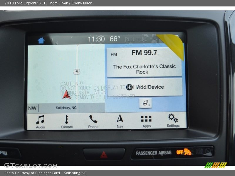 Ingot Silver / Ebony Black 2018 Ford Explorer XLT