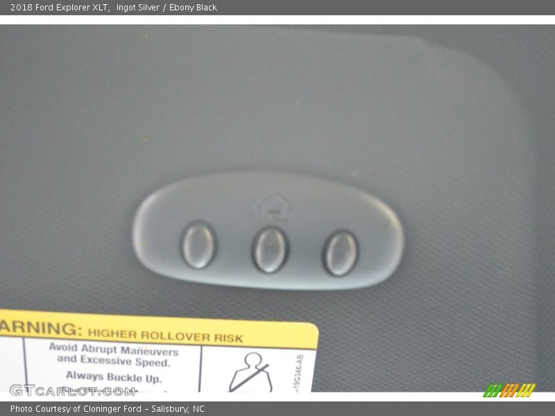 Ingot Silver / Ebony Black 2018 Ford Explorer XLT