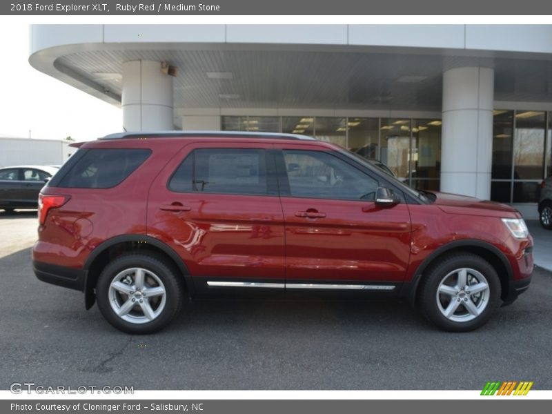 Ruby Red / Medium Stone 2018 Ford Explorer XLT