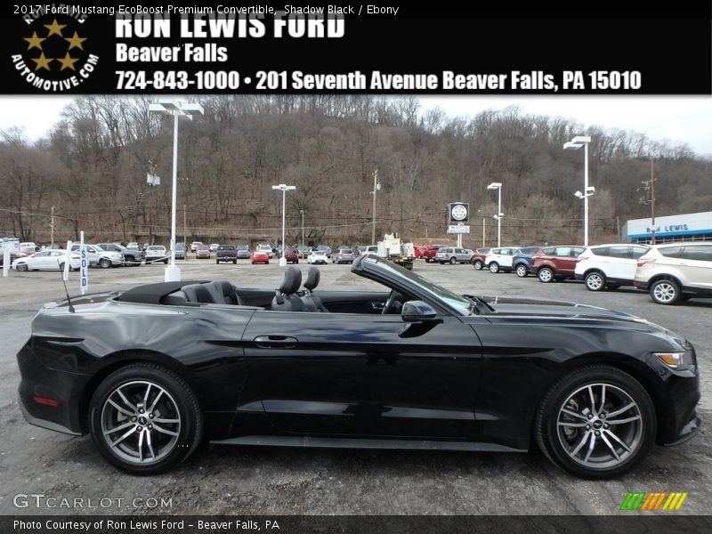 Shadow Black / Ebony 2017 Ford Mustang EcoBoost Premium Convertible
