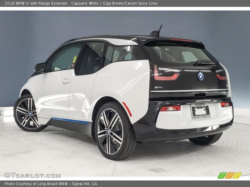 Capparis White / Giga Brown/Carum Spice Grey 2018 BMW i3 with Range Extender