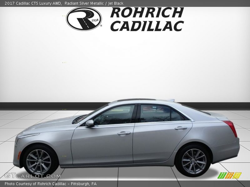Radiant Silver Metallic / Jet Black 2017 Cadillac CTS Luxury AWD