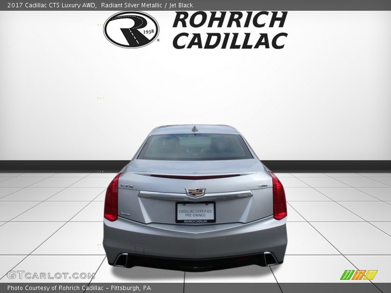 Radiant Silver Metallic / Jet Black 2017 Cadillac CTS Luxury AWD