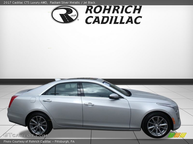 Radiant Silver Metallic / Jet Black 2017 Cadillac CTS Luxury AWD