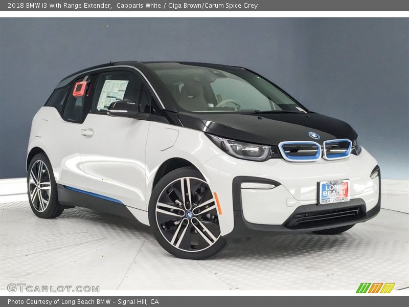 Capparis White / Giga Brown/Carum Spice Grey 2018 BMW i3 with Range Extender