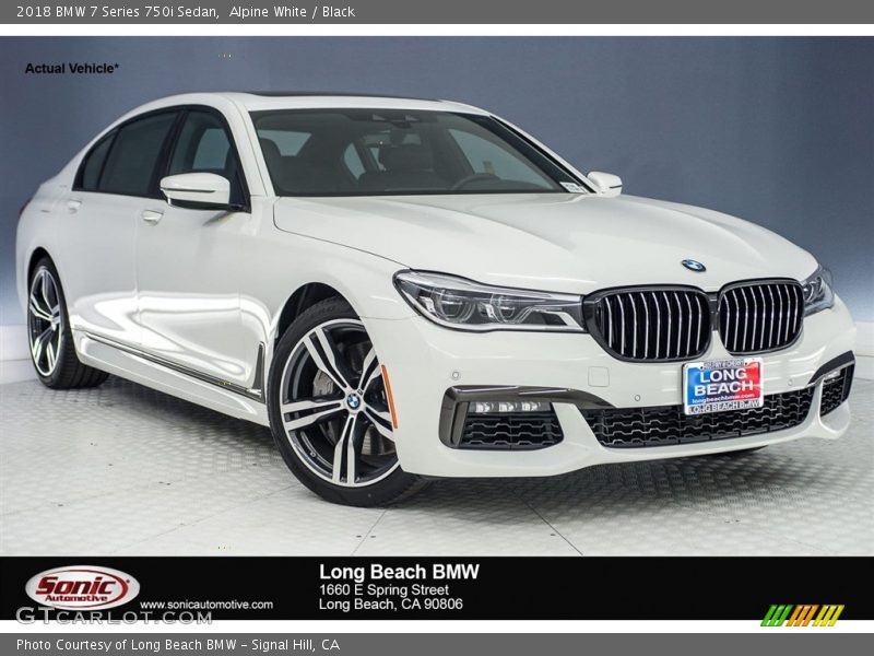 Alpine White / Black 2018 BMW 7 Series 750i Sedan
