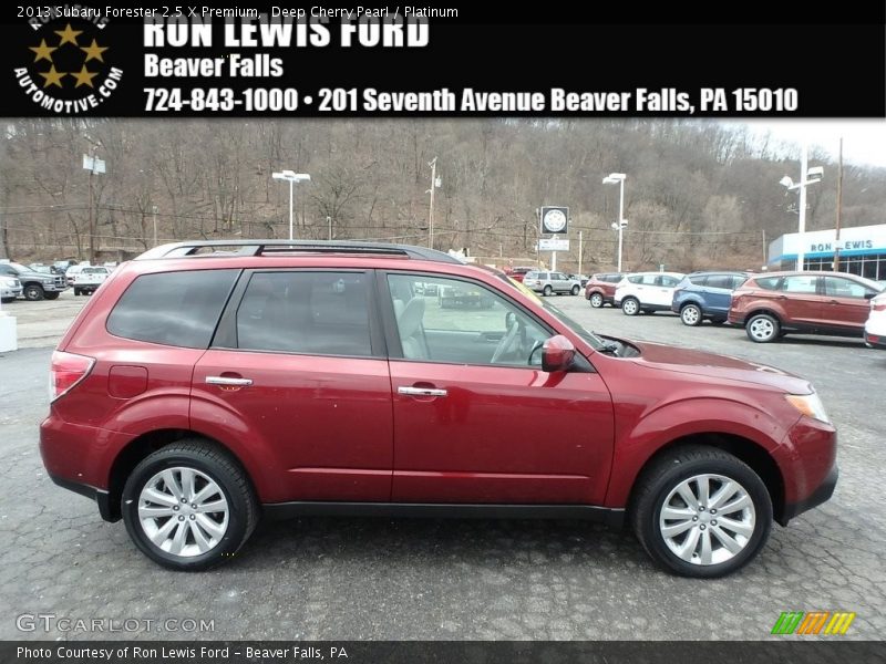 Deep Cherry Pearl / Platinum 2013 Subaru Forester 2.5 X Premium