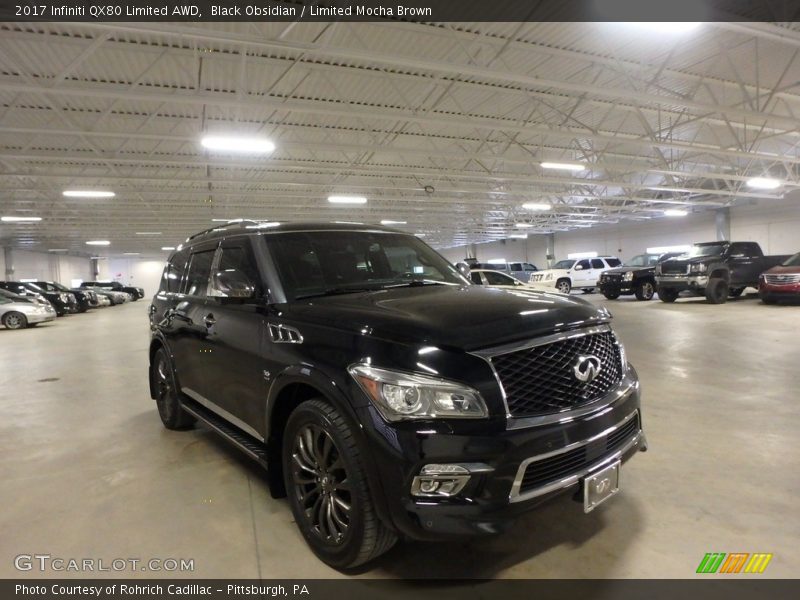 Black Obsidian / Limited Mocha Brown 2017 Infiniti QX80 Limited AWD
