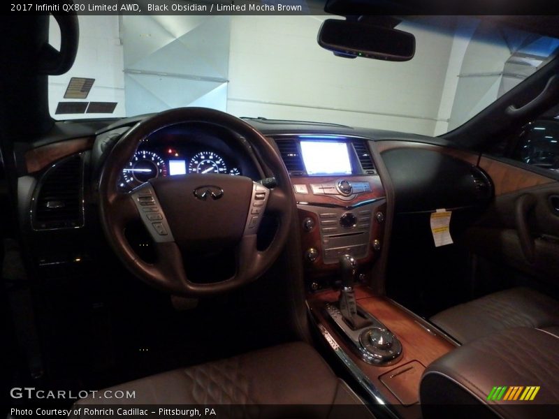 Black Obsidian / Limited Mocha Brown 2017 Infiniti QX80 Limited AWD