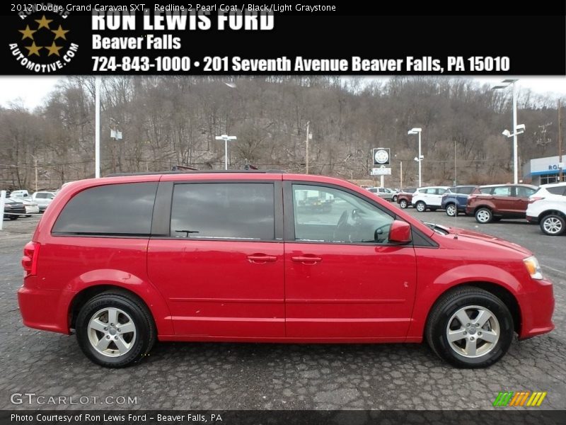 Redline 2 Pearl Coat / Black/Light Graystone 2012 Dodge Grand Caravan SXT