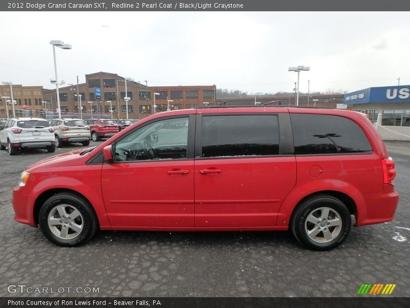 Redline 2 Pearl Coat / Black/Light Graystone 2012 Dodge Grand Caravan SXT
