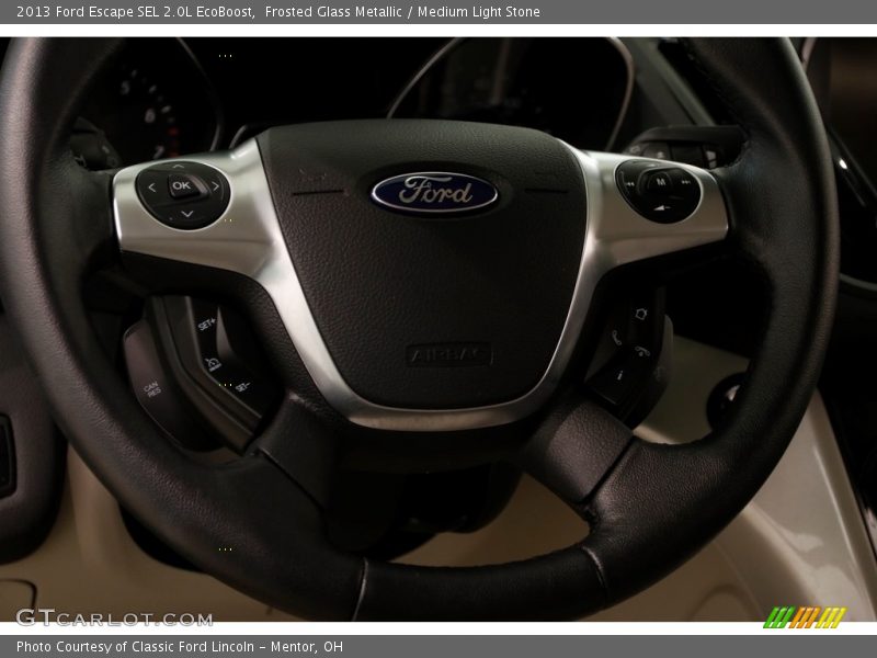 Frosted Glass Metallic / Medium Light Stone 2013 Ford Escape SEL 2.0L EcoBoost