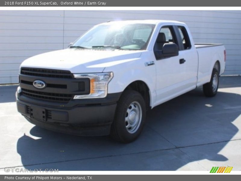 Oxford White / Earth Gray 2018 Ford F150 XL SuperCab