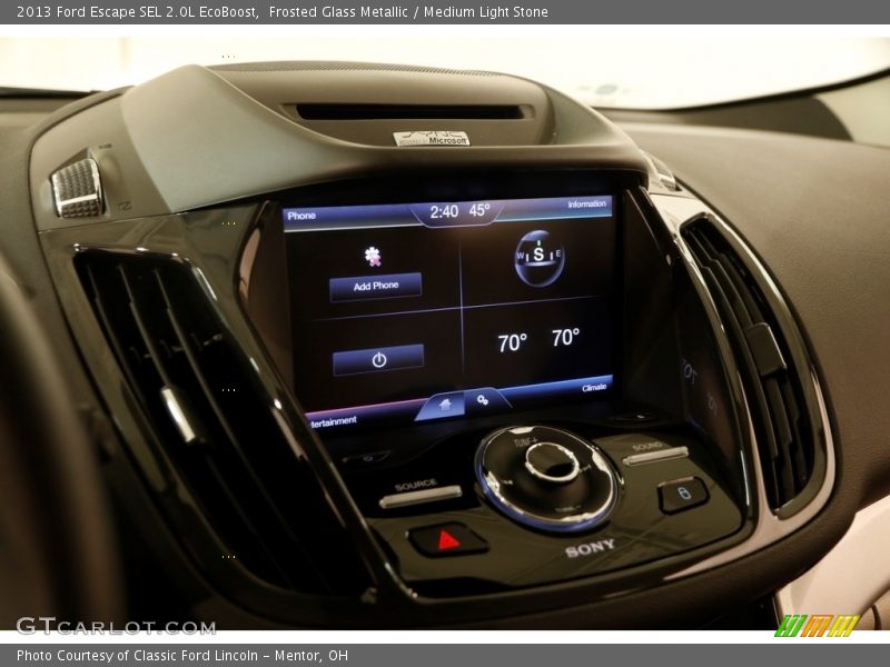 Frosted Glass Metallic / Medium Light Stone 2013 Ford Escape SEL 2.0L EcoBoost