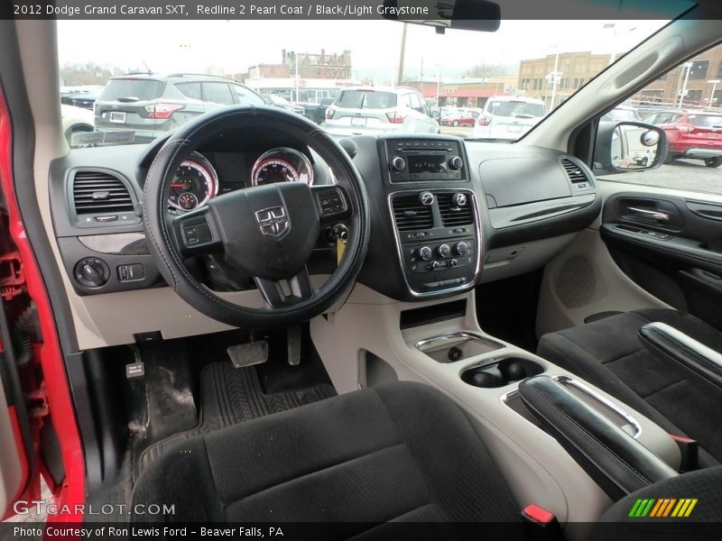 Redline 2 Pearl Coat / Black/Light Graystone 2012 Dodge Grand Caravan SXT