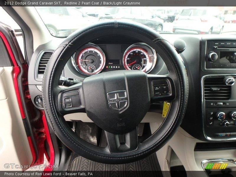 Redline 2 Pearl Coat / Black/Light Graystone 2012 Dodge Grand Caravan SXT