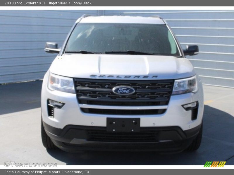 Ingot Silver / Ebony Black 2018 Ford Explorer XLT