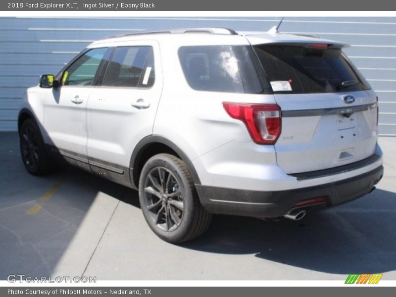 Ingot Silver / Ebony Black 2018 Ford Explorer XLT