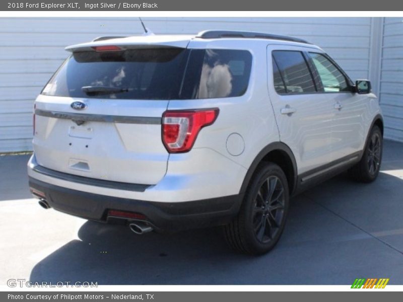 Ingot Silver / Ebony Black 2018 Ford Explorer XLT