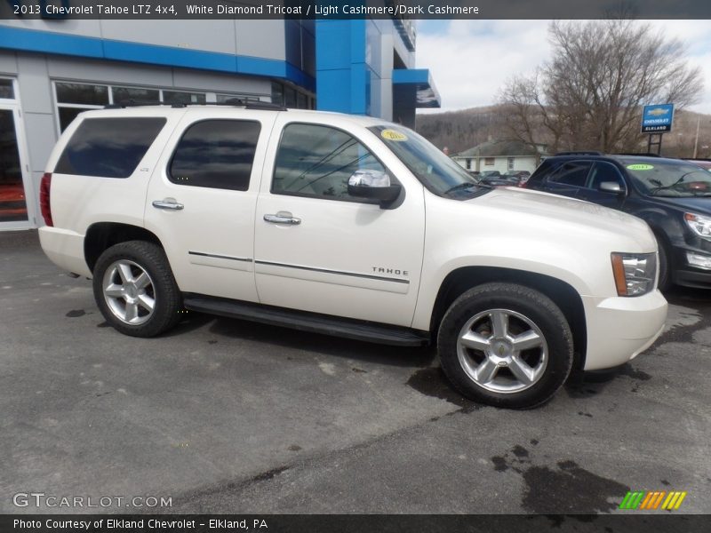 White Diamond Tricoat / Light Cashmere/Dark Cashmere 2013 Chevrolet Tahoe LTZ 4x4