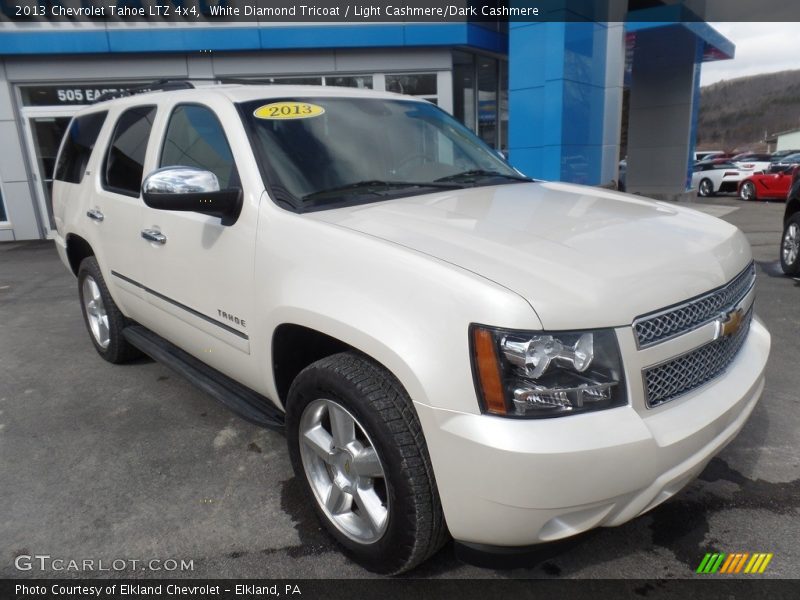 White Diamond Tricoat / Light Cashmere/Dark Cashmere 2013 Chevrolet Tahoe LTZ 4x4