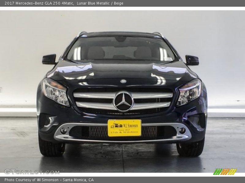 Lunar Blue Metallic / Beige 2017 Mercedes-Benz GLA 250 4Matic