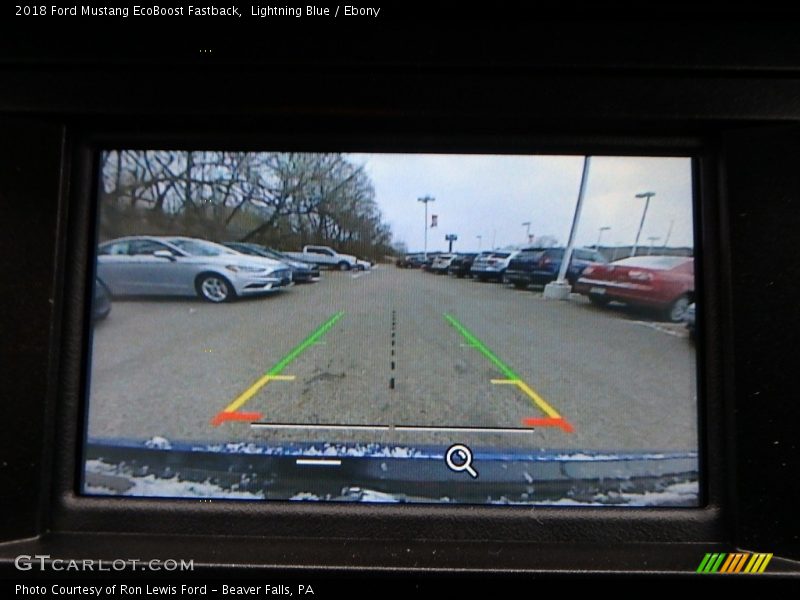 Lightning Blue / Ebony 2018 Ford Mustang EcoBoost Fastback