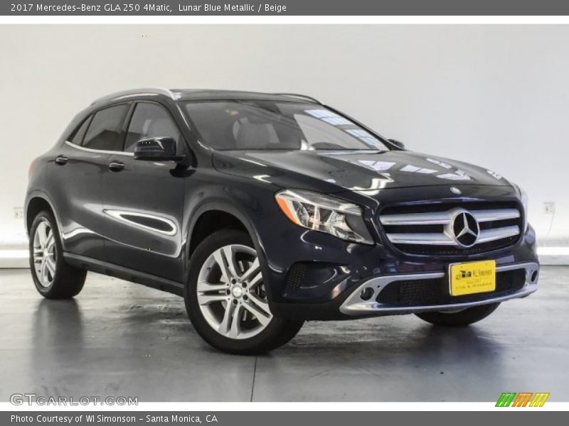 Lunar Blue Metallic / Beige 2017 Mercedes-Benz GLA 250 4Matic