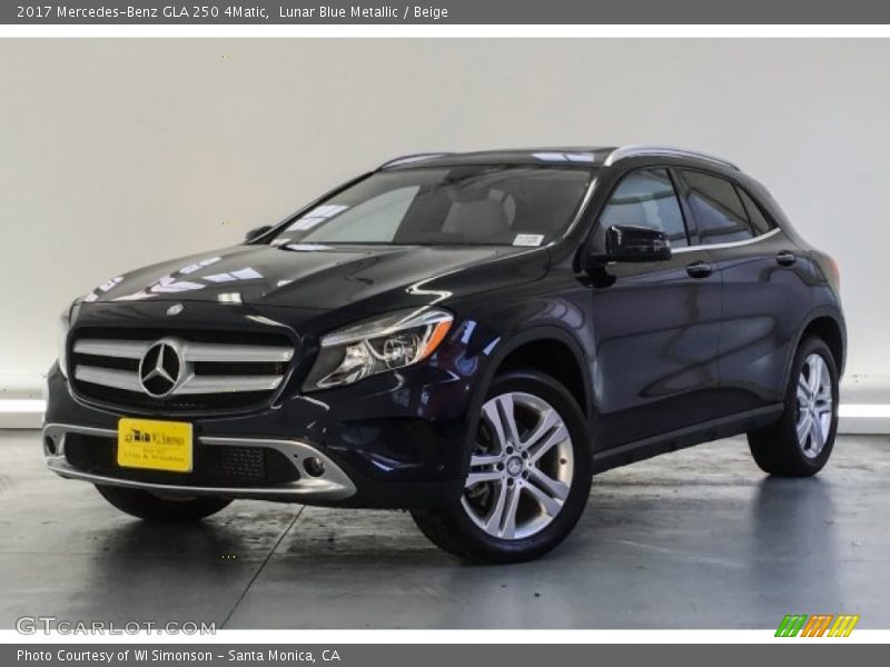 Lunar Blue Metallic / Beige 2017 Mercedes-Benz GLA 250 4Matic