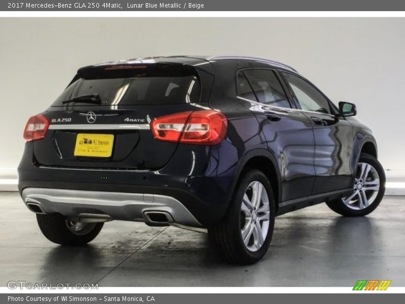 Lunar Blue Metallic / Beige 2017 Mercedes-Benz GLA 250 4Matic