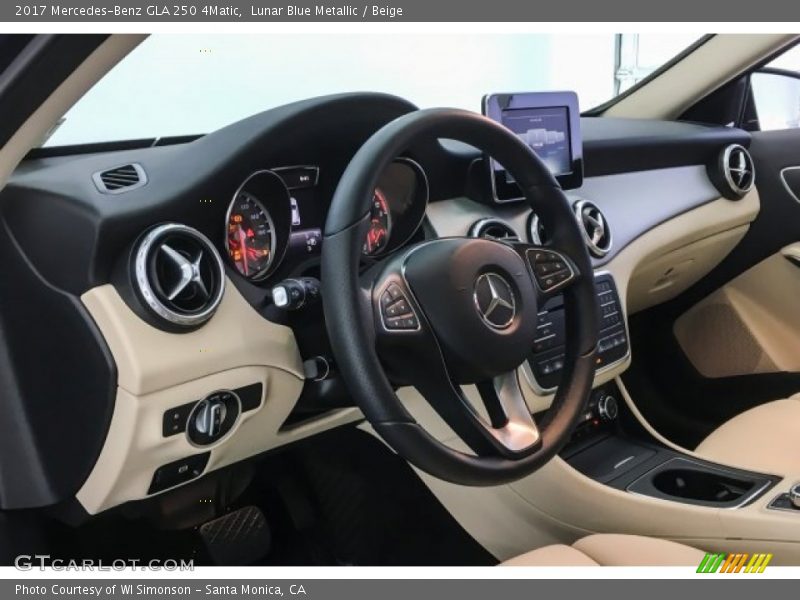 Lunar Blue Metallic / Beige 2017 Mercedes-Benz GLA 250 4Matic