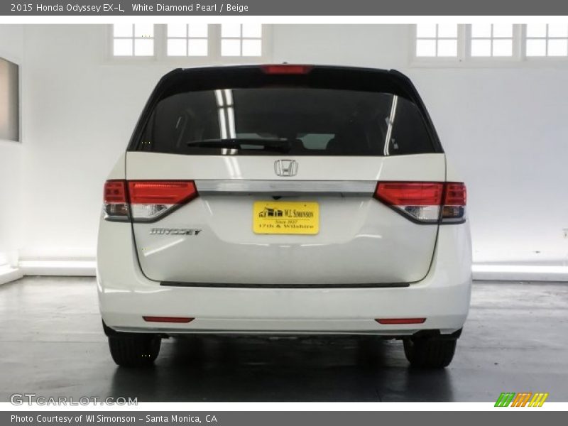 White Diamond Pearl / Beige 2015 Honda Odyssey EX-L