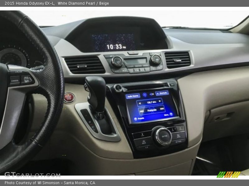 White Diamond Pearl / Beige 2015 Honda Odyssey EX-L