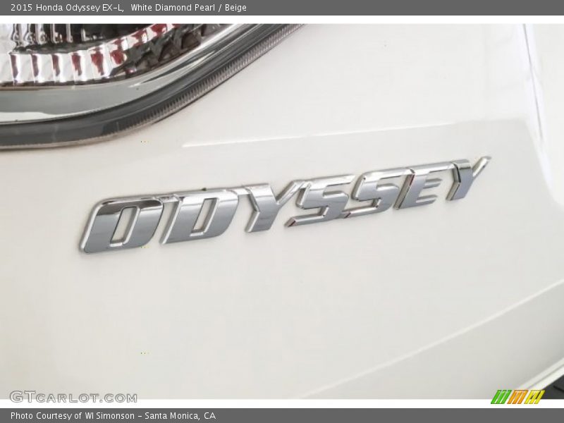 White Diamond Pearl / Beige 2015 Honda Odyssey EX-L