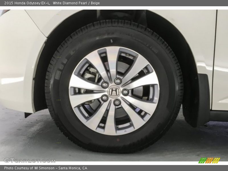 White Diamond Pearl / Beige 2015 Honda Odyssey EX-L