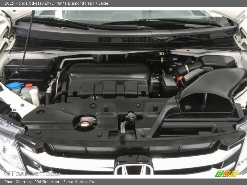 White Diamond Pearl / Beige 2015 Honda Odyssey EX-L