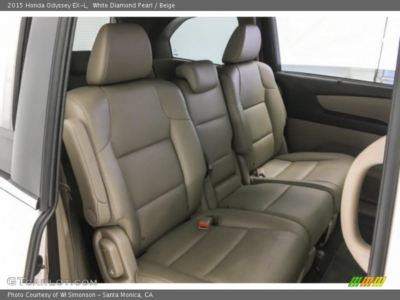 White Diamond Pearl / Beige 2015 Honda Odyssey EX-L