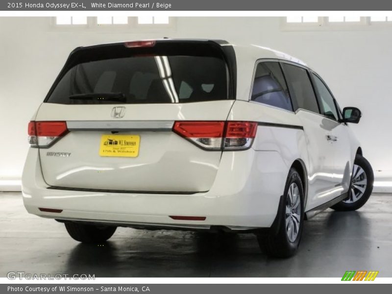 White Diamond Pearl / Beige 2015 Honda Odyssey EX-L