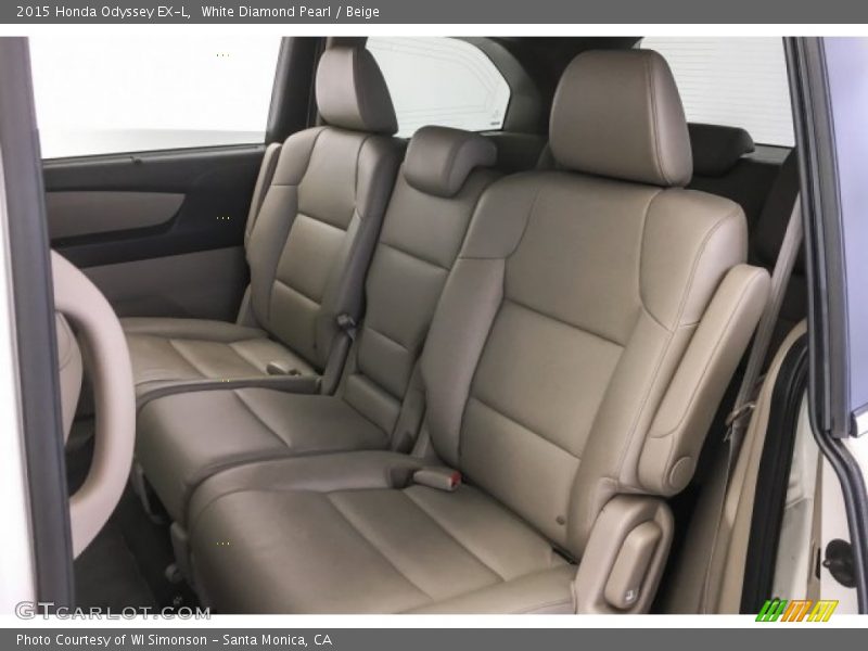 White Diamond Pearl / Beige 2015 Honda Odyssey EX-L